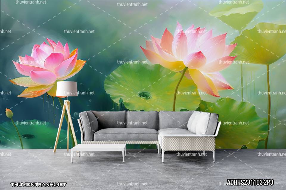Tranh dán tường Hoa Sen - Kết quả tìm kiếm tranh tường