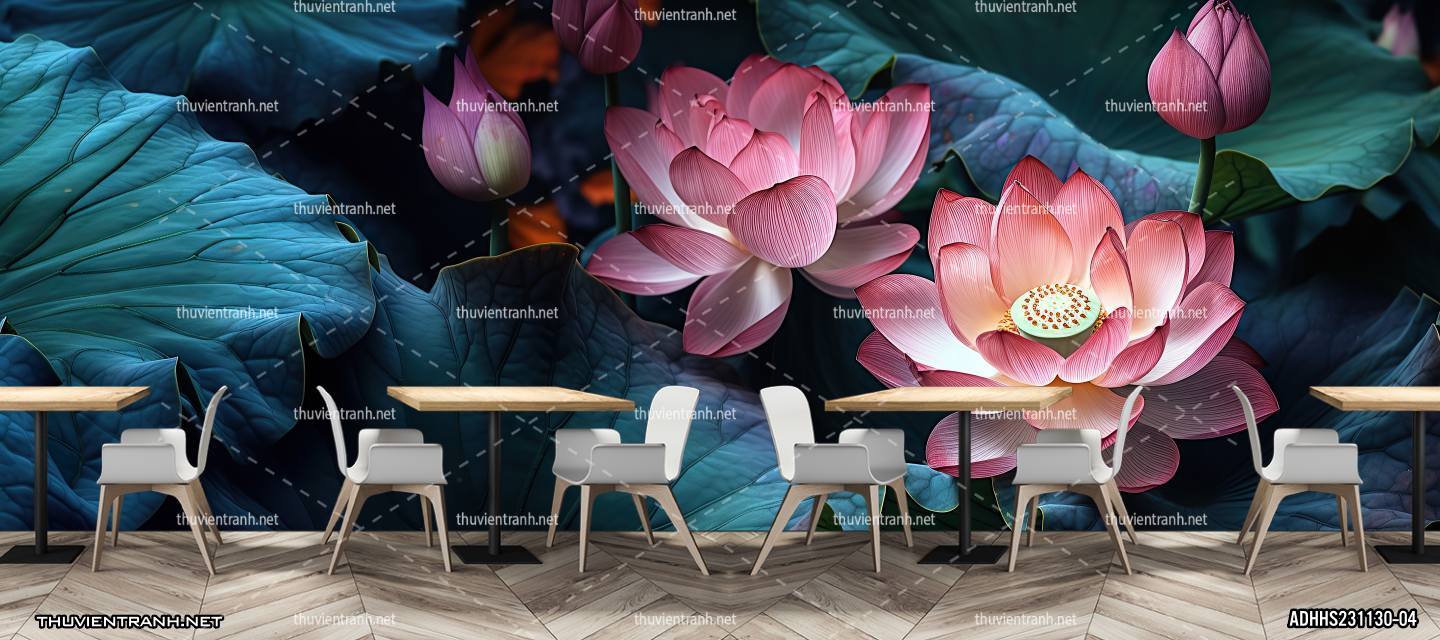 Tranh dán tường Hoa Sen - Kết quả tìm kiếm tranh tường