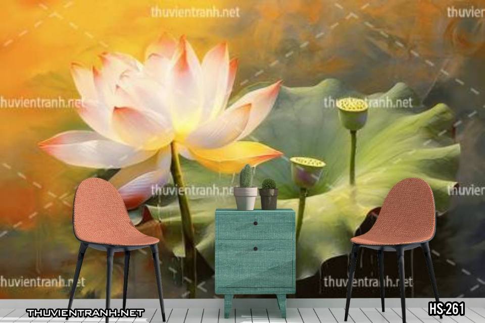 Tranh dán tường Hoa Sen - Kết quả tìm kiếm tranh tường
