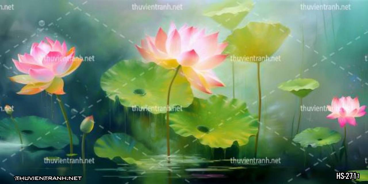 Tranh dán tường Hoa Sen - Kết quả tìm kiếm tranh tường