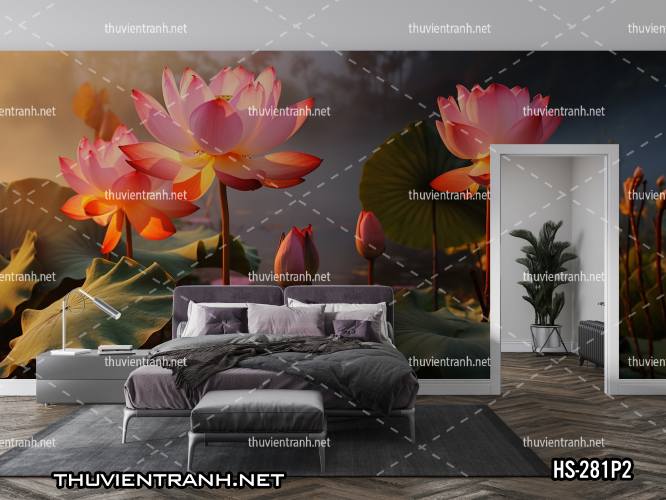 Tranh dán tường Hoa Sen - Kết quả tìm kiếm tranh tường