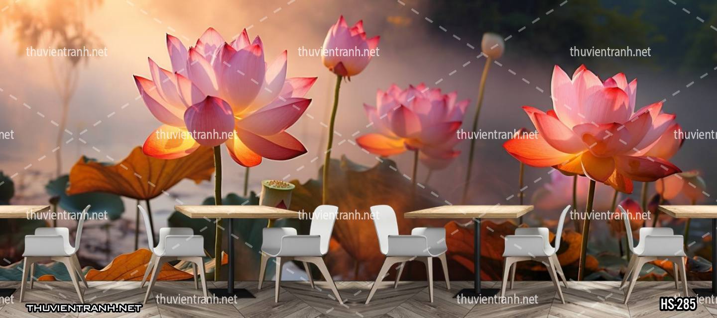 Tranh dán tường Hoa Sen - Kết quả tìm kiếm tranh tường