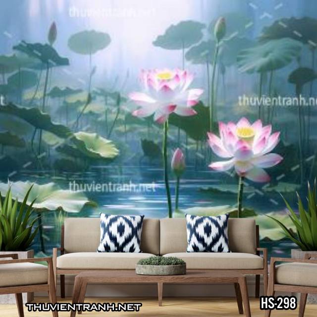 Tranh dán tường Hoa Sen - Kết quả tìm kiếm tranh tường