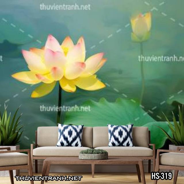 Tranh dán tường Hoa Sen - Kết quả tìm kiếm tranh tường