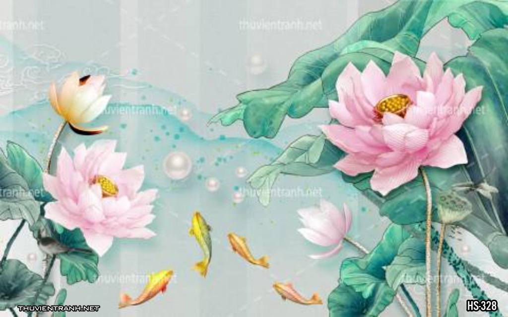Tranh dán tường Hoa Sen - Kết quả tìm kiếm tranh tường