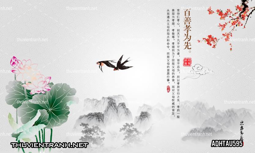 Tranh dán tường Hoa Sen Cá Chép - Kết quả tìm kiếm tranh tường
