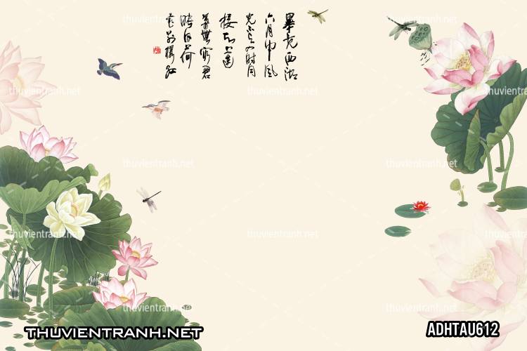 Tranh dán tường Hoa Sen Cá Chép - Kết quả tìm kiếm tranh tường