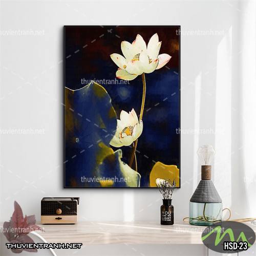  Tranh dán tường Hoa Sen Khổ Đứng - Tranh tường chất lượng cao