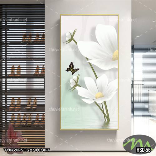  Tranh dán tường Hoa Sen Khổ Đứng - Tranh tường chất lượng cao