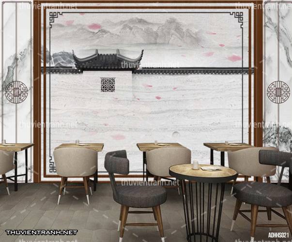 Tranh dán tường Hoa Sen thủy mặc - Kết quả tìm kiếm tranh tường