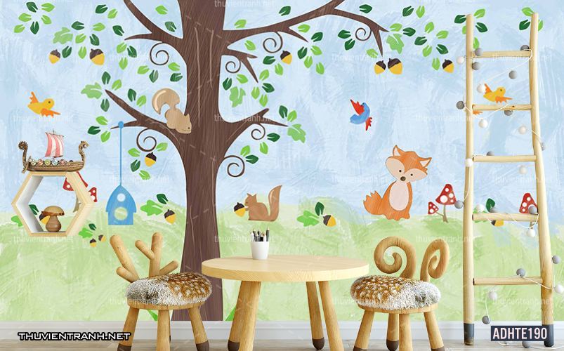 Tranh dán tường trang trí phòng ngủ trẻ em - Kết quả tìm kiếm tranh tường