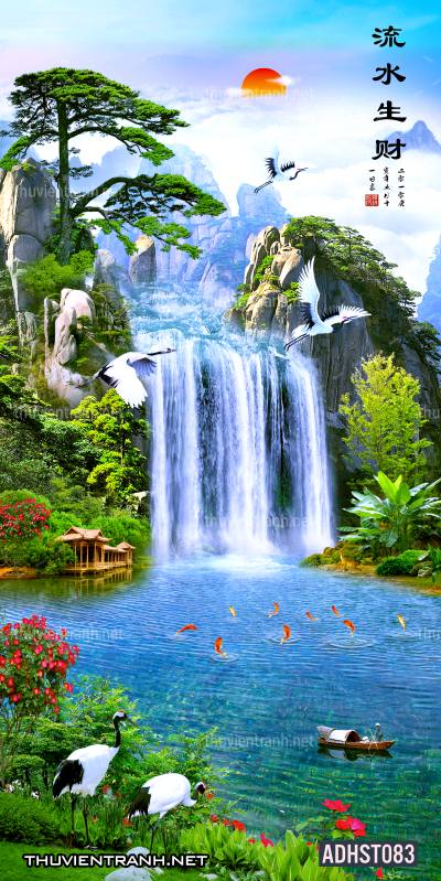 Tranh thác nước khổ dọc, tranh thác nước size đứng - Tranh tường chất lượng cao
