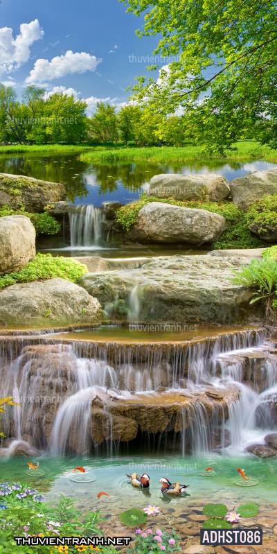 Tranh thác nước khổ dọc, tranh thác nước size đứng - Tranh tường chất lượng cao