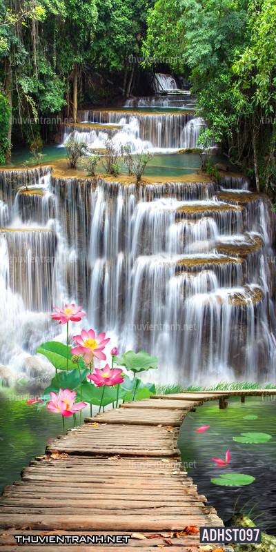 Tranh thác nước khổ dọc, tranh thác nước size đứng - Tranh tường chất lượng cao