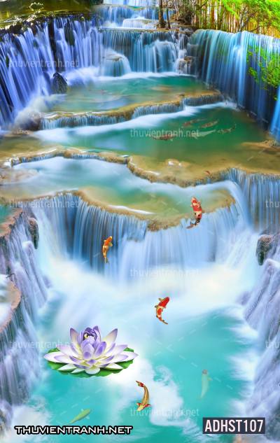 Tranh thác nước khổ dọc, tranh thác nước size đứng - Tranh tường chất lượng cao