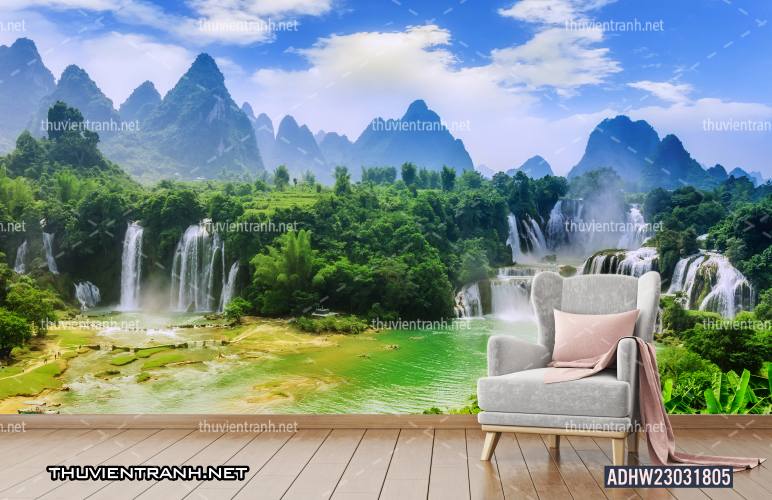 Tranh thác nước, tranh dán tường 3D thác nước đẹp - Kết quả tìm kiếm tranh tường