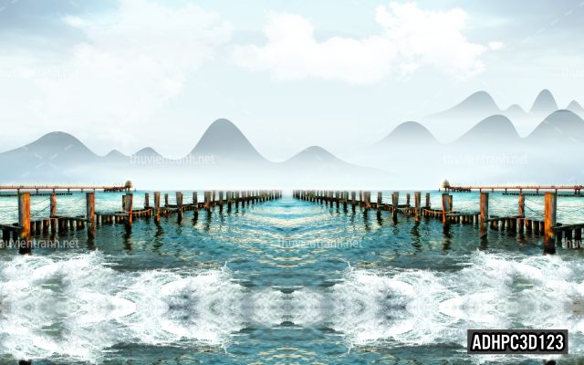 Tranh dán tường 3D Phong Cảnh-ADHPC3D123 - Tranh tường chất lượng cao
