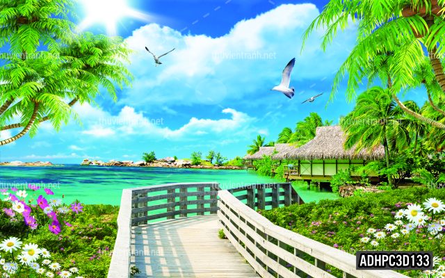 Tranh dán tường 3D Phong Cảnh-ADHPC3D133 - Tranh tường chất lượng cao