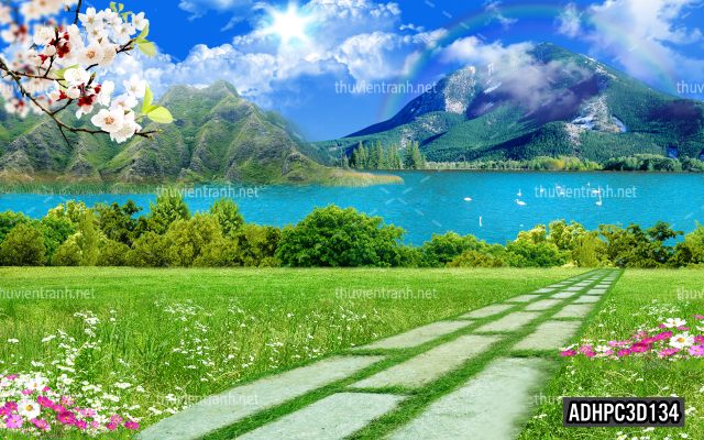 Tranh dán tường 3D Phong Cảnh-ADHPC3D134 - Tranh tường chất lượng cao
