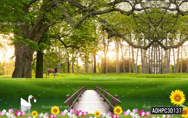 Tranh dán tường 3D Phong Cảnh-ADHPC3D137 - Tranh tường chất lượng cao