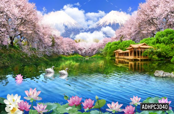 Tranh dán tường 3D Phong Cảnh-ADHPC3D40 - Tranh tường chất lượng cao