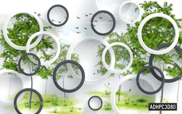 Tranh dán tường 3D Phong Cảnh-ADHPC3D80 - Tranh tường chất lượng cao