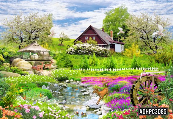 Tranh dán tường 3D Phong Cảnh-ADHPC3D85 - Tranh tường chất lượng cao