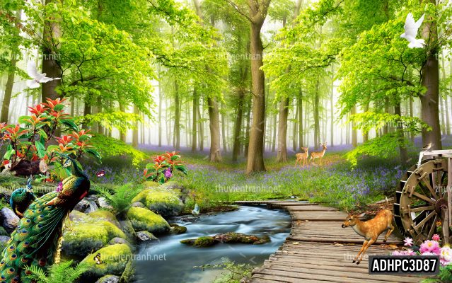 Tranh dán tường 3D Phong Cảnh-ADHPC3D87 - Tranh tường chất lượng cao