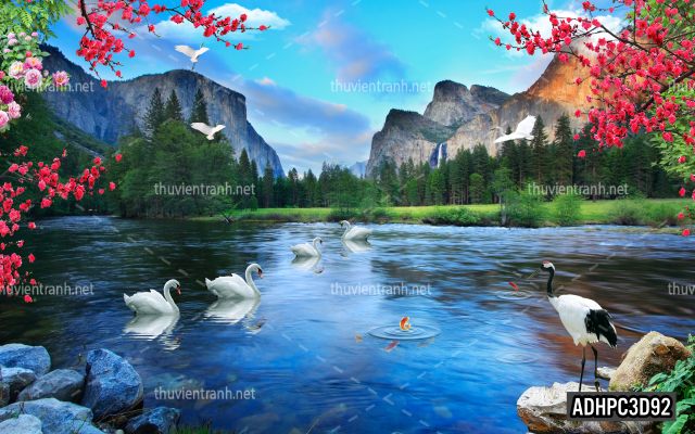 Tranh dán tường 3D Phong Cảnh-ADHPC3D92 - Tranh tường chất lượng cao