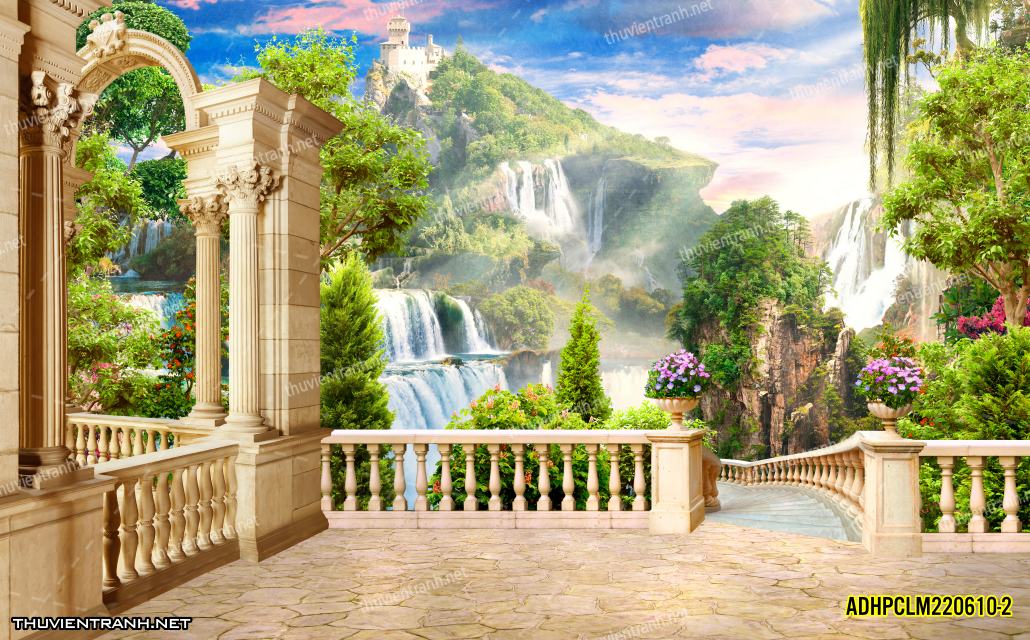 Tranh dán tường 3D Phong Cảnh-ADHPCLM220610-2 - Tranh tường chất lượng cao