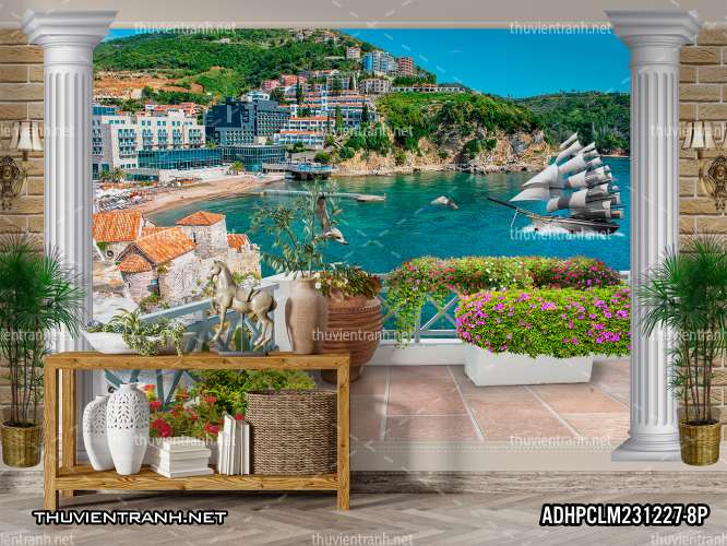 Tranh dán tường 3D Phong Cảnh-ADHPCLM231227-8P - Tranh tường chất lượng cao