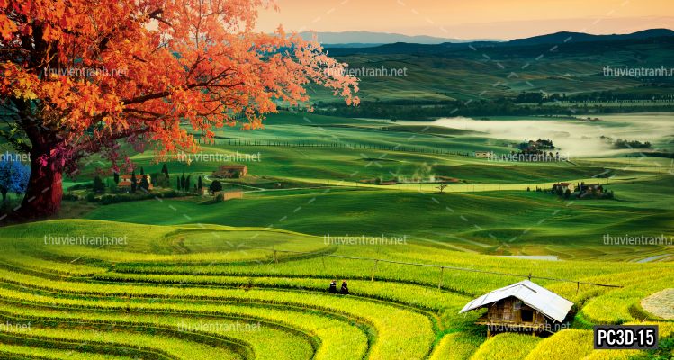 Tranh dán tường 3D Phong Cảnh-PC3D-15 - Tranh tường chất lượng cao