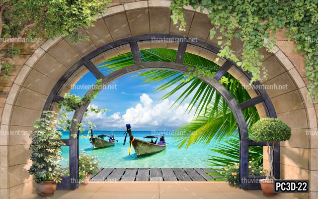 Tranh dán tường 3D Phong Cảnh-PC3D-22 - Tranh tường chất lượng cao