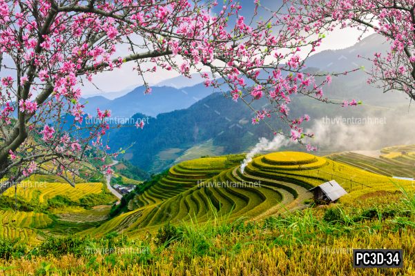 Tranh dán tường 3D Phong Cảnh-PC3D-34 - Tranh tường chất lượng cao